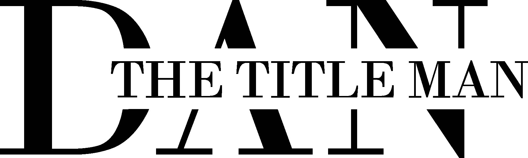 Dan The Title Man Black Logo Vector Logo